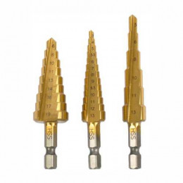 Step Drill Set 3Pc Tork Craft