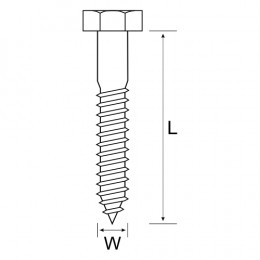 Coach Screw Ss A2 8X50 50Pc