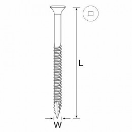 W/Scr Csk Timb Mate Galv 10X75 N2