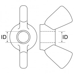 Brass Wing Nut M10