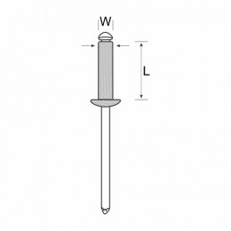 Dome Alum Rivet 4.8 X 24 10P