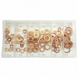 Assorted Copper Flat Washers 100Pc