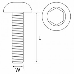 Cap Scr 304 M6X16 Button Hd 50Pc