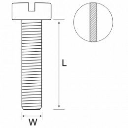 Cheese Hd Brass M Screw 3 X 16