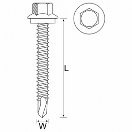 Purlin Clst Teks Scr 12X50 10P Cl3/Cl4