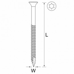 Deck Screw Tx S/St Type17 10X50