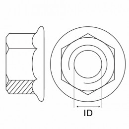 Flange Nut Zinc M5