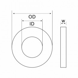 Brass Flat Washer M5 100P