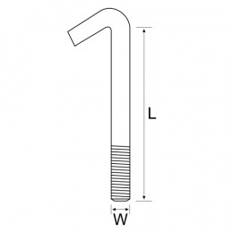 Hook Bolt Galv 8 X 150