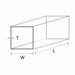 Square Tube 38Mmx1.6 6Mt Long M/Stl.