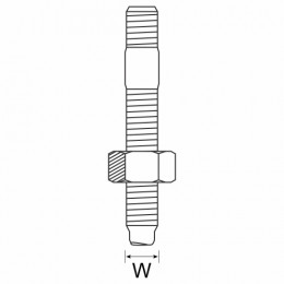 Manifold Stud & Nut 8 X 1.25