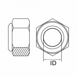 Nyloc Nut M05 100Pc E/G