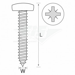 S/Tap Galv Phd Pozi No.8 4.0X30