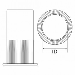 M10 Rivet Nuts Thin Sheet Ribbed