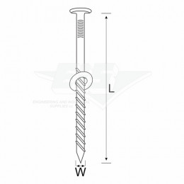 Roof Screw 5X75 C/W Wash 25Pc