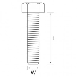 Set Hot Dip 8.8 Din 12 X 50