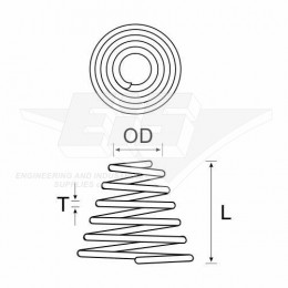 Spring Coni 12.2/10Odx24Mmx1Dia