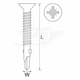 Self Dril 12 5.5X38 Csk W/T 10P