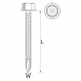 Purlin Teks Scr Wood 12X85 Z4Gal