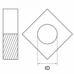 Square Nut Galv Mild Steel M3