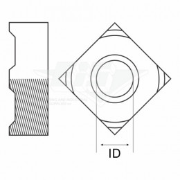 Weld Nut Black M6 10Pc