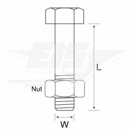 Bolt&Nut Hot Dipped 16X165