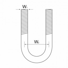 Ubolt Galv M8 X 1 1/4" 43Mm Id