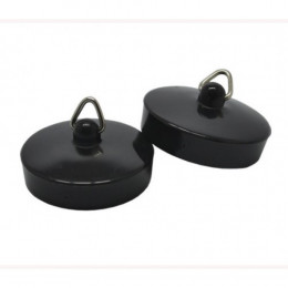 Black Rubber Bath Plug 40Mm