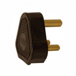 Plug 16A 3Pin Blk Rubber 5Pc