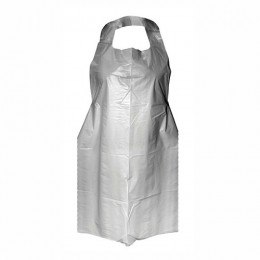 Apron Plastic White 100Pce