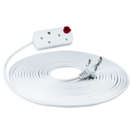 Ext Cable Cw Plug 10A 20Mt White