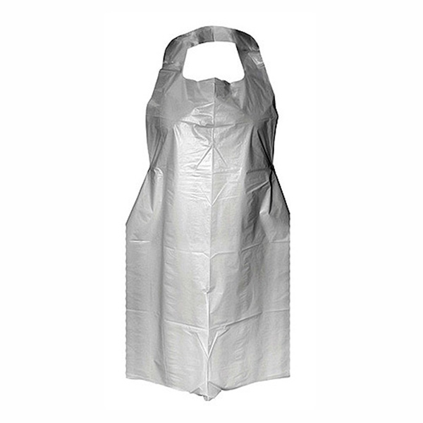 APRON PLASTIC WHITE 100PCE
