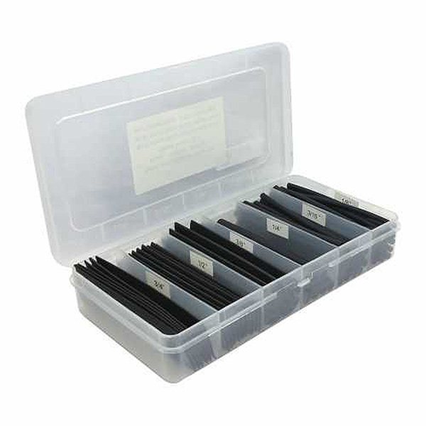 ASSORTED HEAT SHRINK BLACK 86PC ASSORTED HEAT SHRINK BLACK 86PC