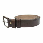 BELT LEATHER SIZE S 106CM BROWN 32