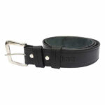 BELT LEATHER SIZE L 126CM BLACK 38
