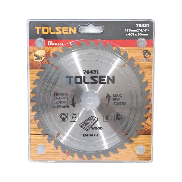 BLADE TCT WOOD 185X40T TOLSEN BLADE TCT WOOD 185X40T TOLSEN