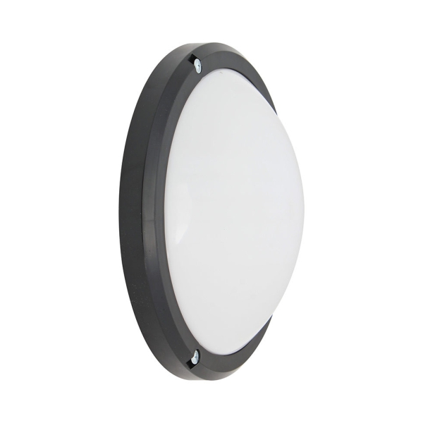 BULKHEAD RND BLK E27 EUROLUX