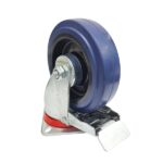 125MM SWI RUB CASTOR C/W BRAKE