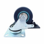 75MM SWI RUB CASTOR C/W BRAKE