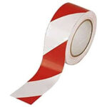 CHEVRON TAPE RED/WHT 75X100MT
