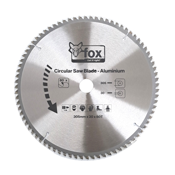 CIR SAW BLADE ALU 305X30X80T FOX CIR SAW BLADE ALU 305X30X80T FOX