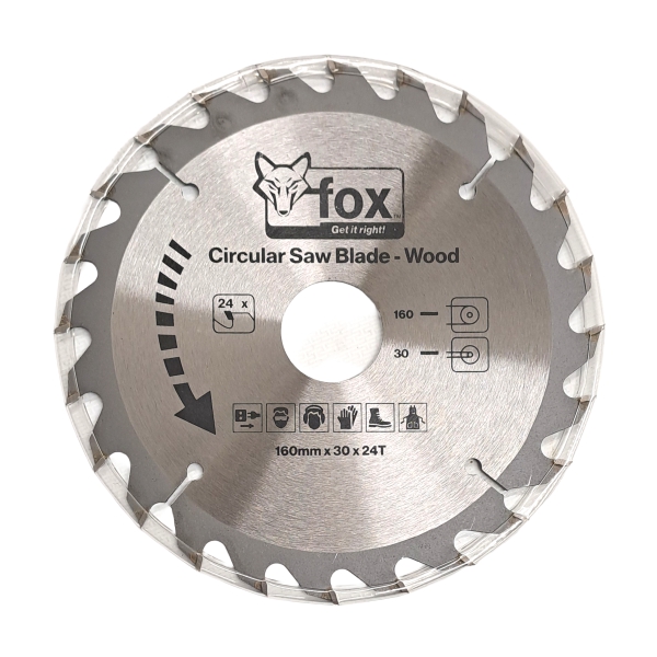 CIR SAW BLADE WOOD 160X30X24T FOX CIR SAW BLADE WOOD 160X30X24T FOX