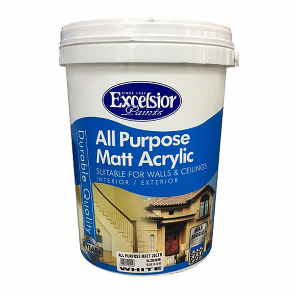 EXCEL MATT ACR WHI WALL/CEILING 20L