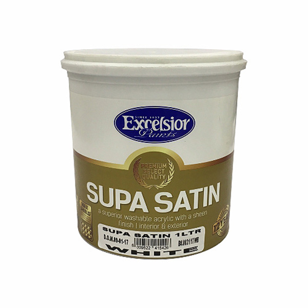 EXCELSIOR SATIN ACRYLIC WH 1LT EXCELSIOR SATIN ACRYLIC WH 1LT