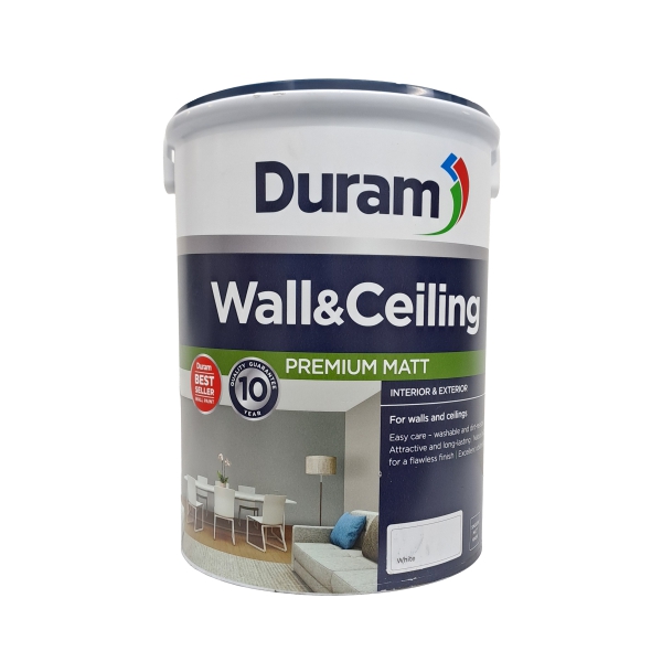 DURAM WALL & CELING WHITE 5LT
