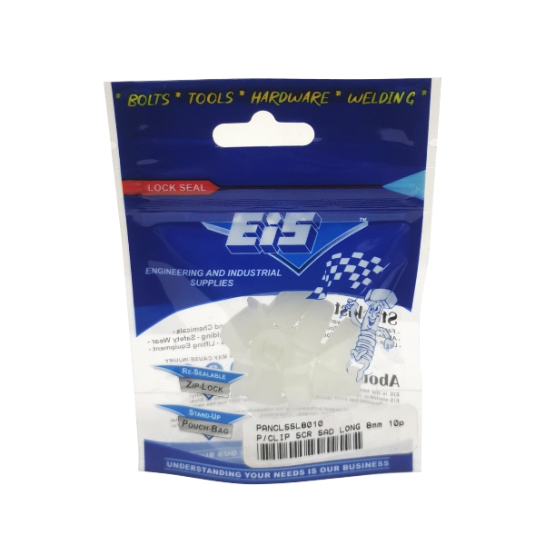 PANEL CLIP SCR SAD LONG 8mm 10p PP PANEL CLIP SCR SAD LONG 8mm 10p PP