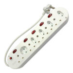 M/PLUG 5X15AMP 5X5AMP RED SWITCH M/PLUG 5X15AMP 5X5AMP RED SWITCH