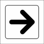 SIGN 150X150 PLA DIR ARROW L/R BLACK SIGN 150X150 PLA DIR ARROW L/R BLACK