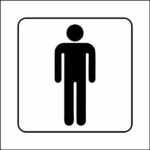 SIGN 150X150 PLASTIC GS1 MENS