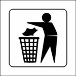 SIGN 150X150 PLASTIC GS3 TRASH SIGN 150X150 PLASTIC GS3 TRASH